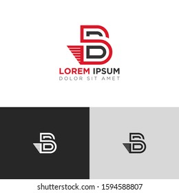 Initial Letter BS SB linked uppercase overlap modern logo design template. Suitable for business, consulting group company