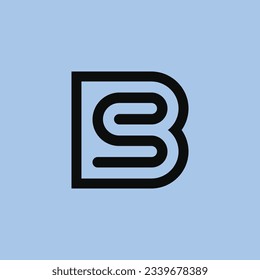 initial letter BS or SB modern logo