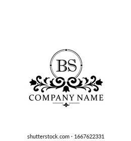 Initial letter BS simple and elegant monogram design template logo