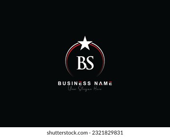 Initial Letter Bs Star logo, Bs Business Logo Symbol