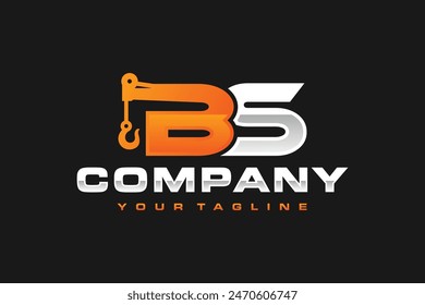 initial letter BS towing logo