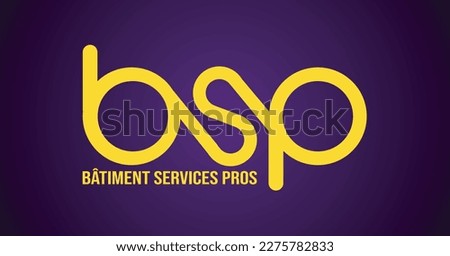 initial letter BSP logotype company name Batiment services pros. vector logo for corporate identity monogram logo modern template.