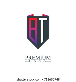 Initial Letter BT Company Design Logo Template