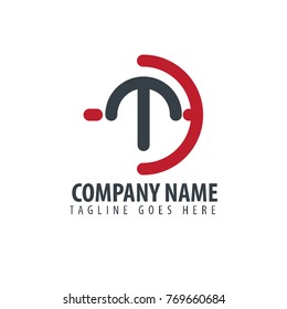 Initial Letter BT Design Logo