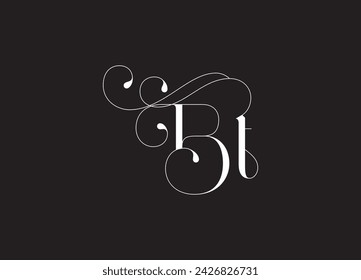 initial letter bt linked circle lowercase logo