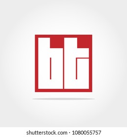 Initial Letter BT Logo Design