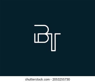 Initial letter BT logo design vector illustration. Letter BT business and technology logos