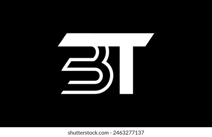 Initial Letter BT Logo Design. BT Logo Design. Creative And Modern BT logo.