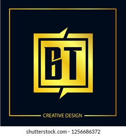 Initial Letter BT Logo Template Design