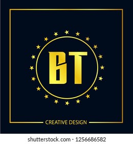 Initial Letter BT Logo Template Design