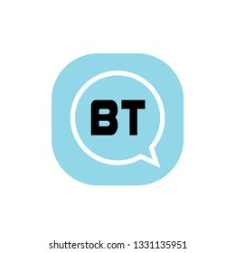 Initial Letter BT Logo Template Vector Design