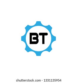 Initial Letter BT Logo Template Vector Design