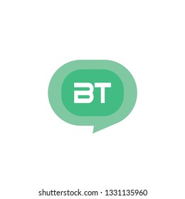 Initial Letter BT Logo Template Vector Design
