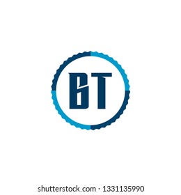 Initial Letter BT Logo Template Vector Design