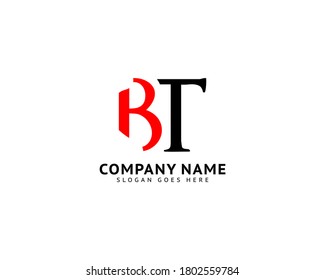 Initial Letter BT Logo Template Design