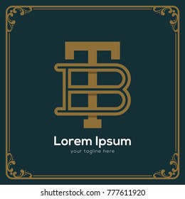 Initial letter BT logotype company name. Vector for company name.