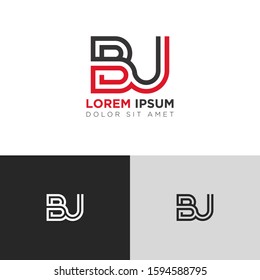 Initial Letter BU linked uppercase overlap modern logo design template. Suitable for business, consulting group company