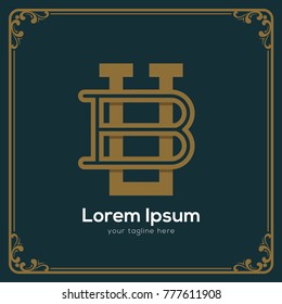 Initial letter BU logotype company name. Vector for company name.