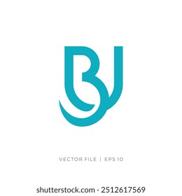 initial letter BU or UB logo
