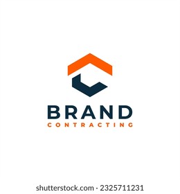 Anfangsbuchstaben Bau Frachtunternehmen Immobilien Logo Design c