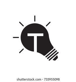 initial letter bulb logo vector