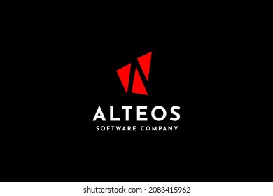 Initial letter A business and technology logo design vector inspiration.