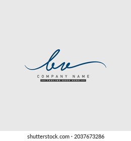 Anfangsbuchstabe BV-Logo - handgezeichnetes Signature-Logo