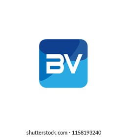 Initial Letter BV Logo Template Design