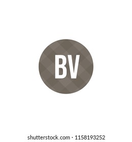 Initial Letter BV Logo Template Design