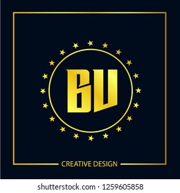Initial Letter BV Logo Template Design
