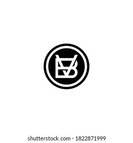 initial letter BV monogram logo
