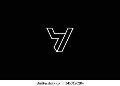 Initial Letter Bv Vb Minimal Monogram Stock Vector (Royalty Free ...