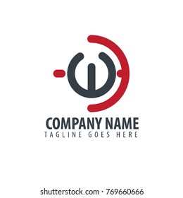 Initial Letter BW Design Logo