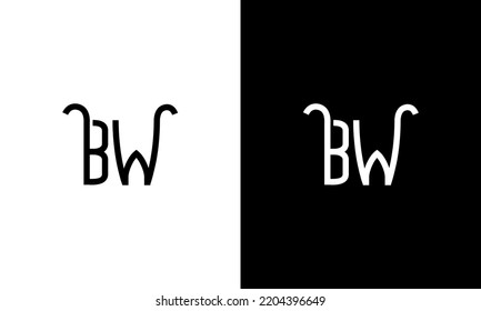 Initial Letter BW Logo. BW Stock Letter Logo design.