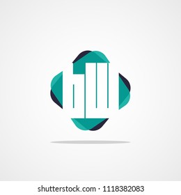 Initial Letter BW Logo Template Design
