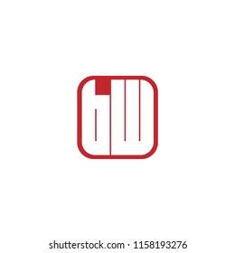 Initial Letter BW Logo Template Design