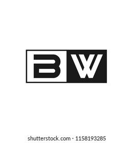 Initial Letter BW Logo Template Design