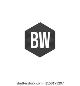 Initial Letter BW Logo Template Design