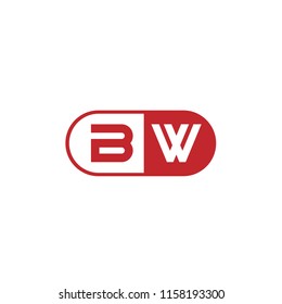 Initial Letter BW Logo Template Design