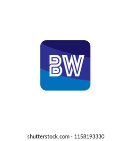 Initial Letter BW Logo Template Design