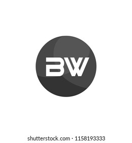 Initial Letter BW Logo Template Design