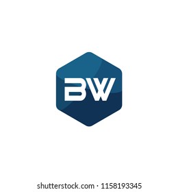 Initial Letter BW Logo Template Design