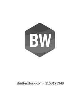 Initial Letter BW Logo Template Design