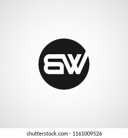 Initial Letter BW Logo Template Design