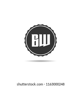 Initial Letter BW Logo Template Design