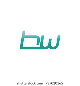 initial letter bw thin logo design