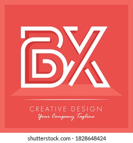 Initial letter BX Letter Logo Design. Creative Modern B X Letters icon vector Illustration. BX Letter Logo Concept Ready For Use. Initial letter BX logo vector design template.