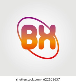 initial letter bx logo on white background