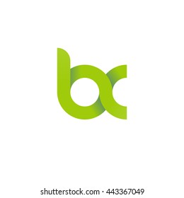 initial letter bx modern linked circle round lowercase logo green