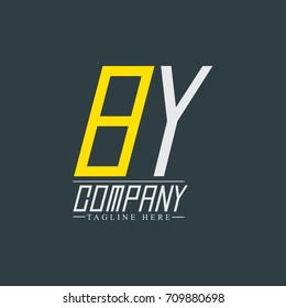 Initial Letter BY 8Y Rounded Design Logo